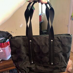 Black vintage coach bag